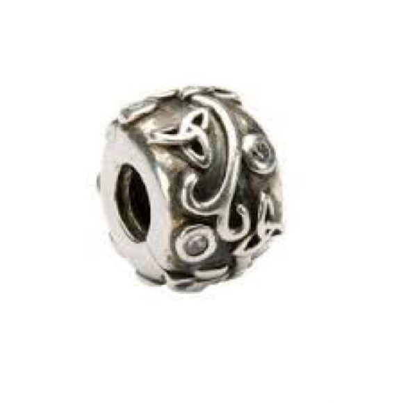 Rare Tara’s DiarySterling Silver Trinity/Scroll/ CZ Clip Charm. - Picture 4 of 12